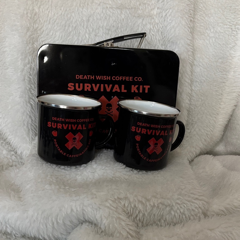 Death Wish Coffee Survival Kit with Mugs